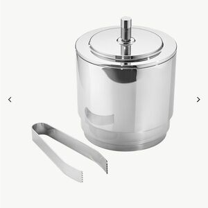 Georg Jensen Silver Ice Bucket with Tongs